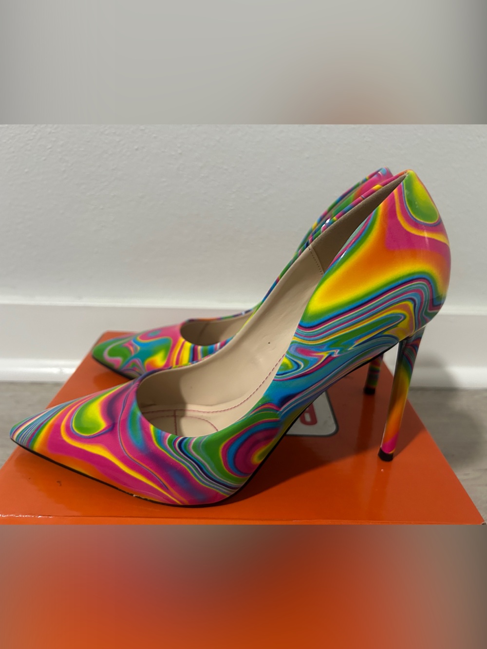Rouge! Multicolor Swirl Pointed-Toe Stiletto Pumps